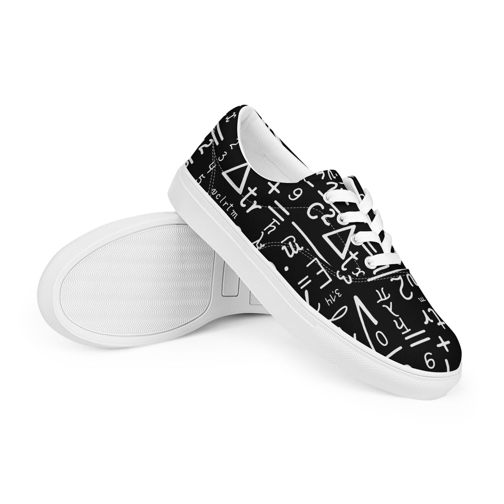 Mathematics - Women’s lace-up canvas shoes Womens Lace Up Canvas Shoes Maths Printed Offshore