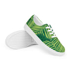 Palm Leaves - Women’s lace-up canvas shoes Womens Lace Up Canvas Shoes Plants Printed Offshore