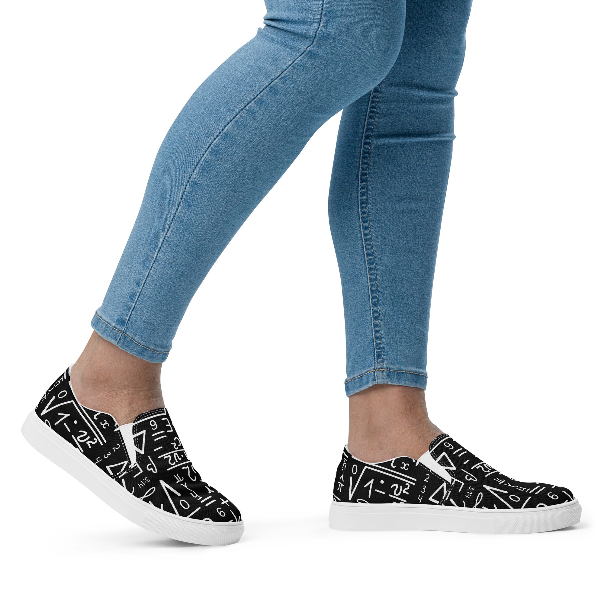 Mathematics - Women’s slip-on canvas shoes Womens Slip On Shoes Maths Printed Offshore