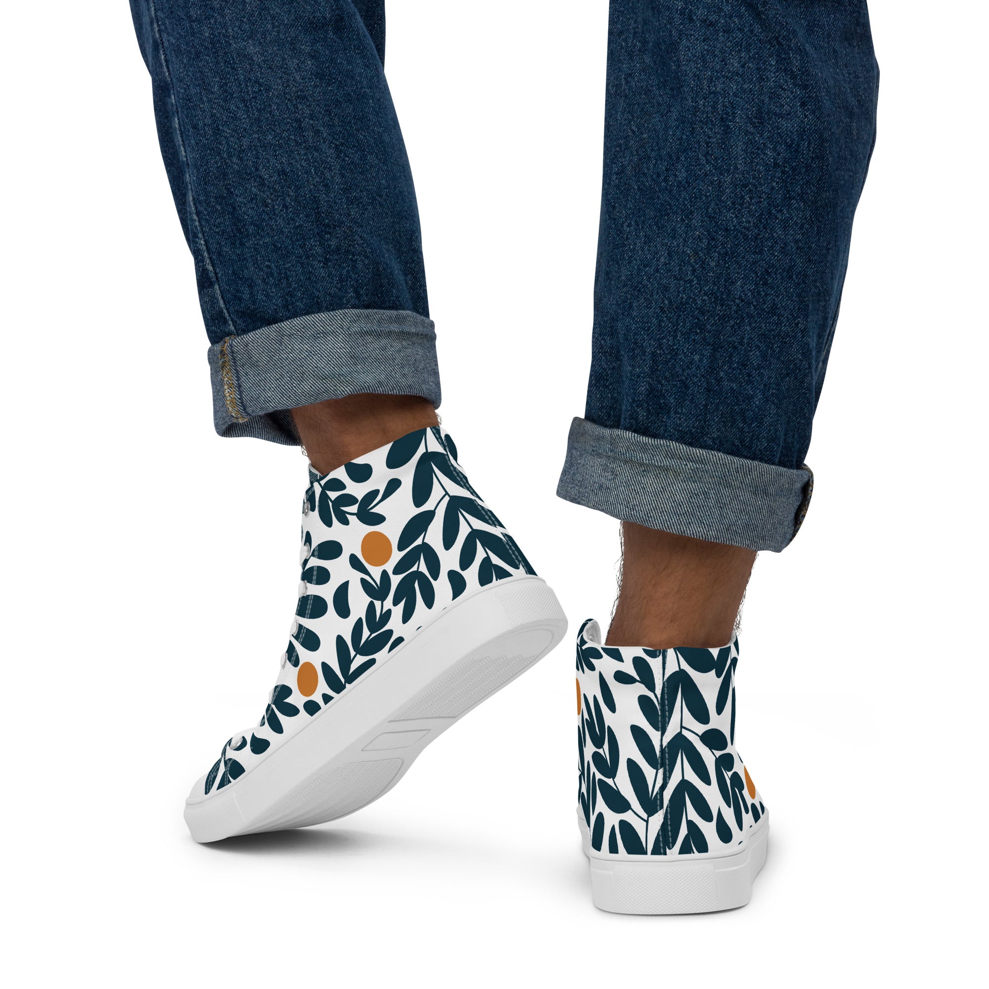 Foliage - Men’s high top canvas shoes Mens High Top Shoes Outside Australia Printed Offshore