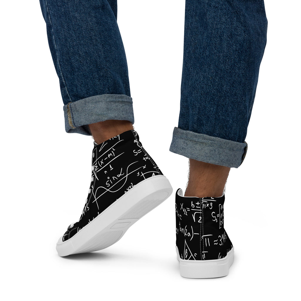 Equations - Men’s high top canvas shoes Mens High Top Shoes Outside Australia Printed Offshore
