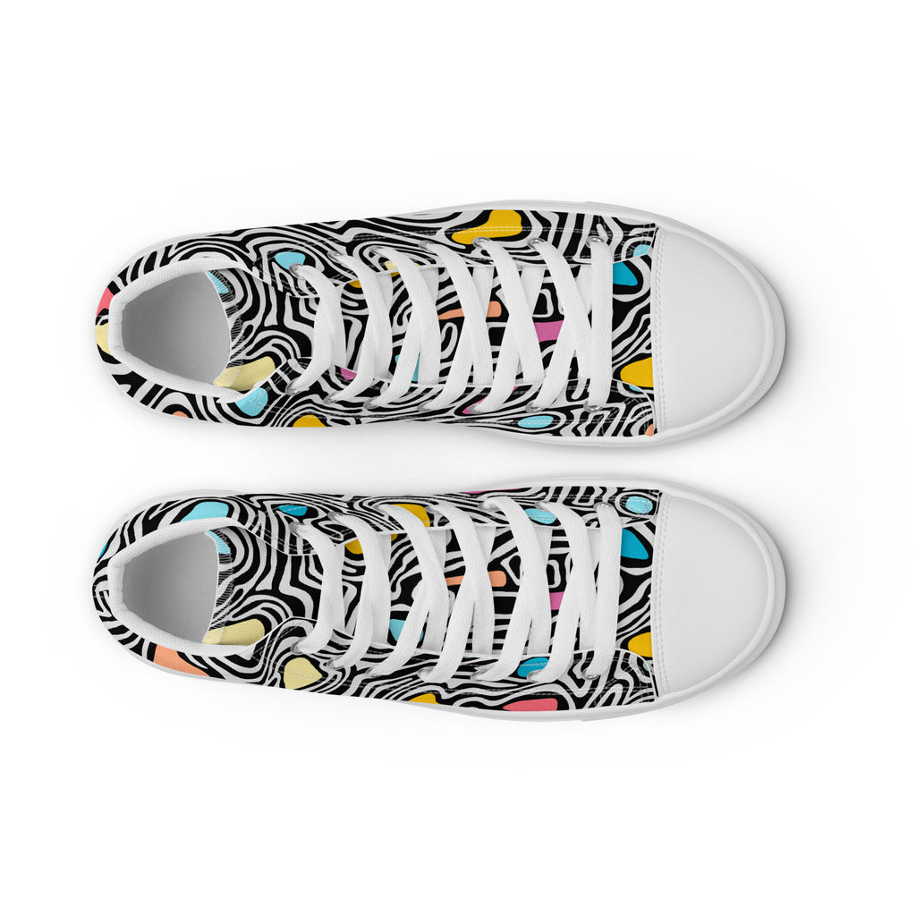 Trippy - Men’s high top canvas shoes Mens High Top Shoes Outside Australia Printed Offshore