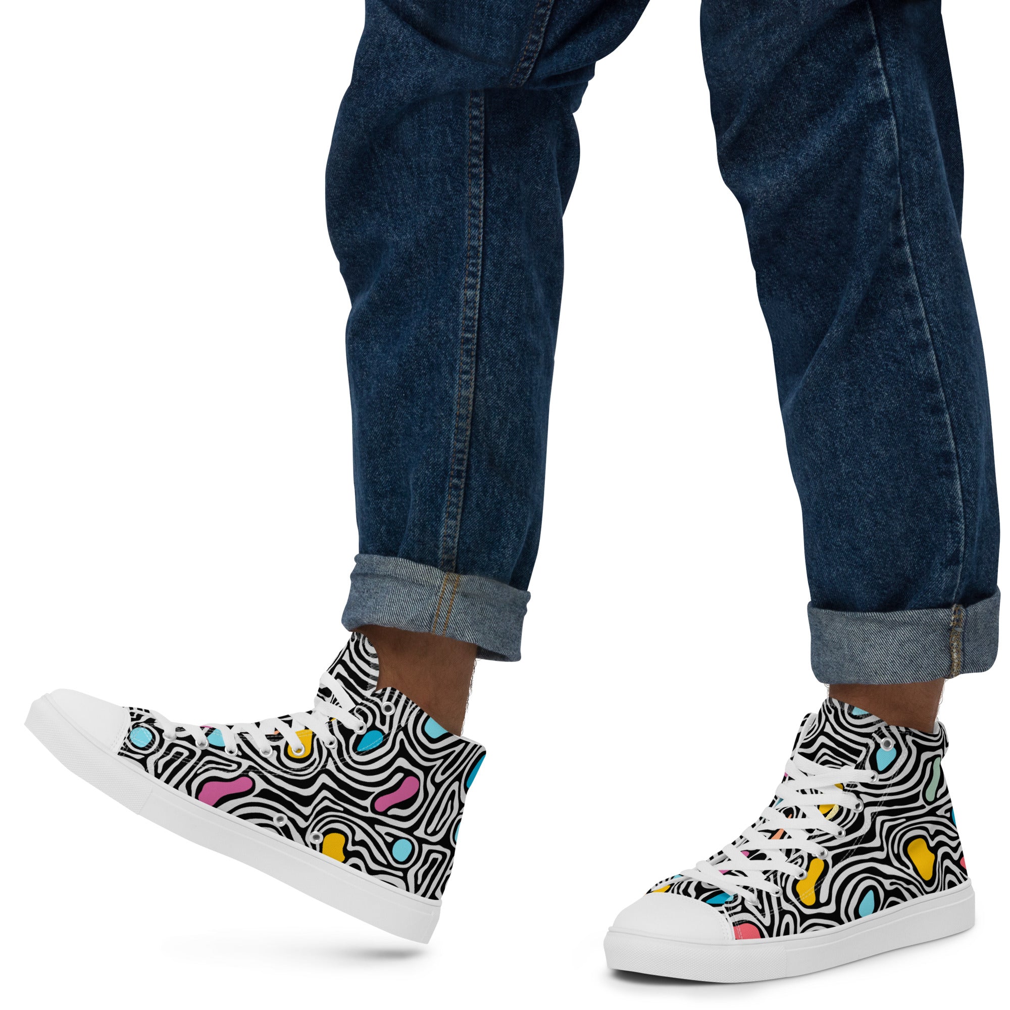 Trippy - Men’s high top canvas shoes 13 Mens High Top Shoes Outside Australia Printed Offshore