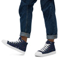 Music Notes Men’s high top canvas shoes 13 Mens High Top Shoes Outside Australia Printed Offshore