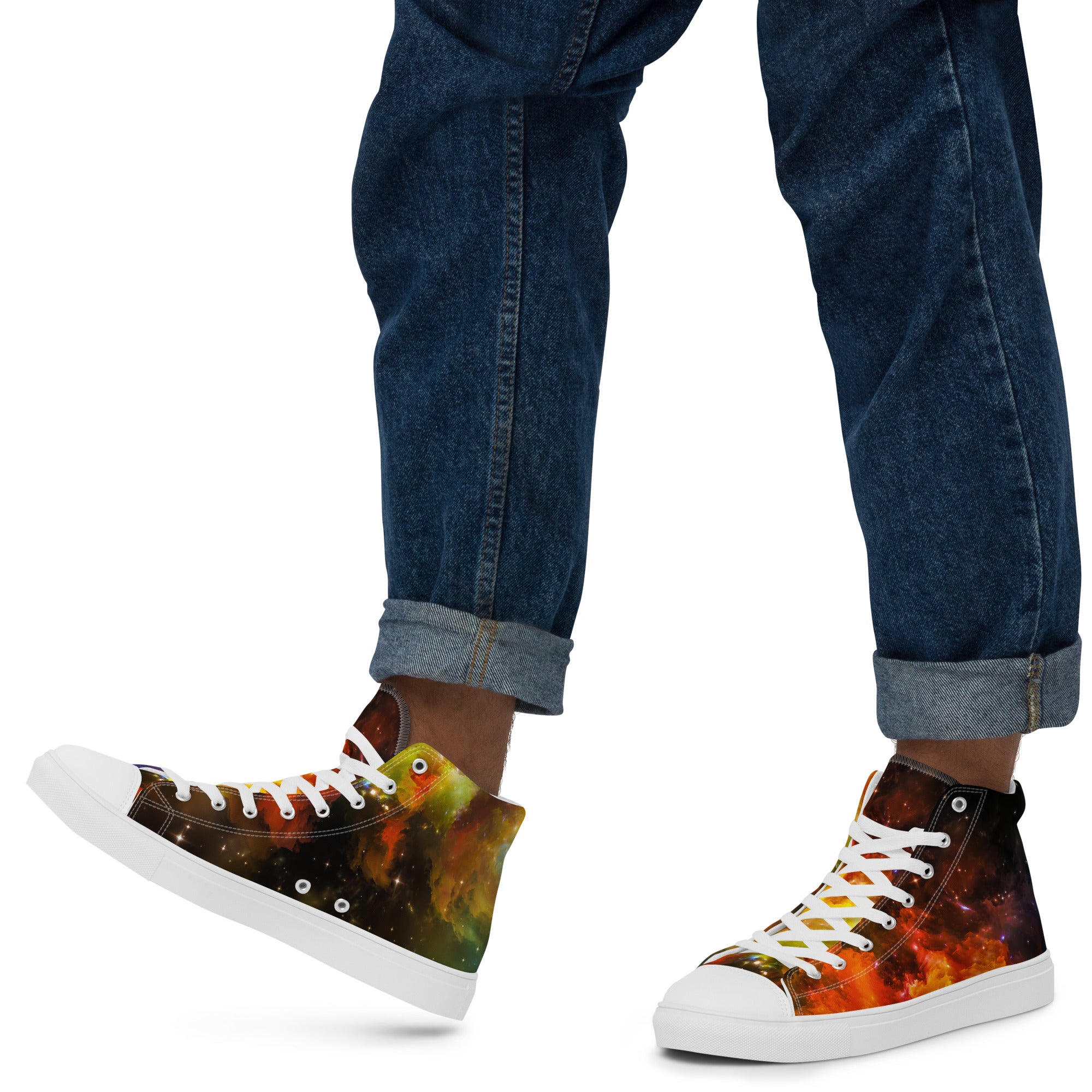 I Need Some Space - Men’s high top canvas shoes 13 Mens High Top Shoes Outside Australia Printed Offshore
