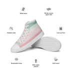 Pastel Stripes - Men’s high top canvas shoes Mens High Top Shoes Outside Australia Printed Offshore