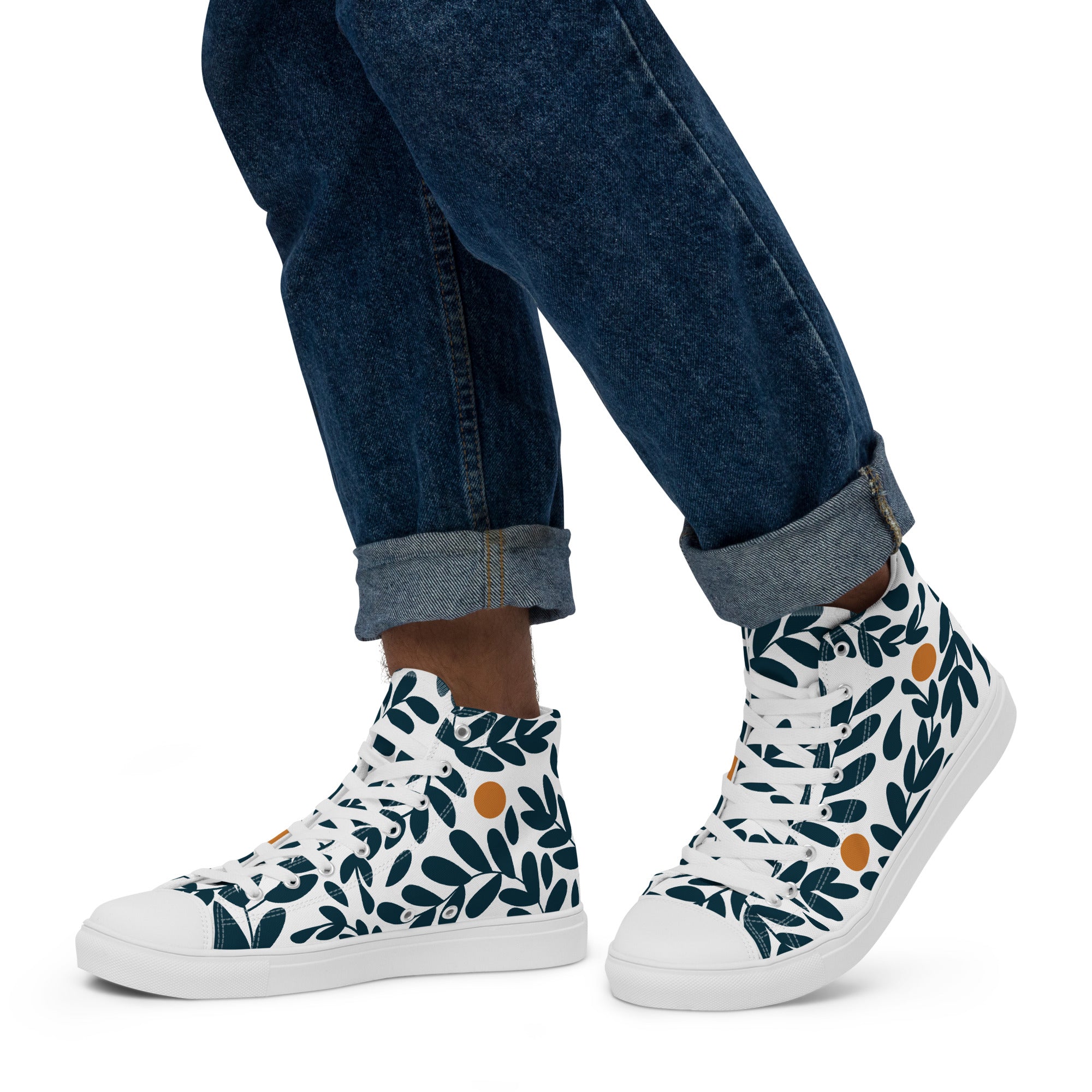 Foliage - Men’s high top canvas shoes Mens High Top Shoes Outside Australia Printed Offshore