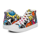 Sticker Music - Men’s high top canvas shoes Mens High Top Shoes Outside Australia Printed Offshore