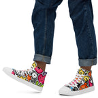 Sticker Music - Men’s high top canvas shoes Mens High Top Shoes Outside Australia Printed Offshore