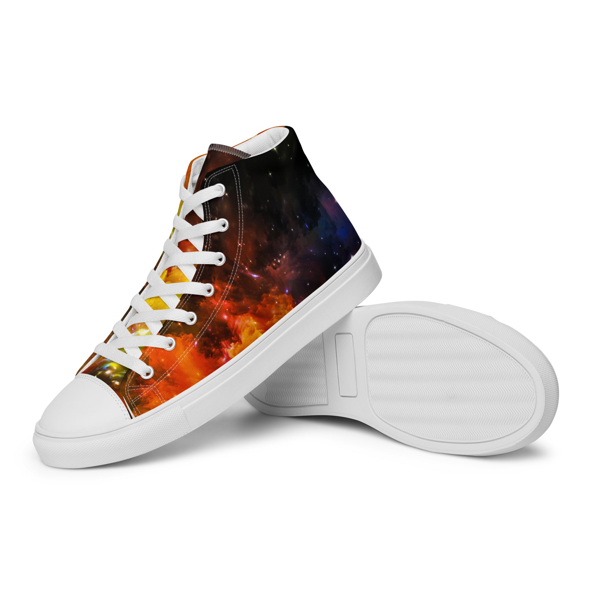 I Need Some Space - Men’s high top canvas shoes Mens High Top Shoes Outside Australia Printed Offshore