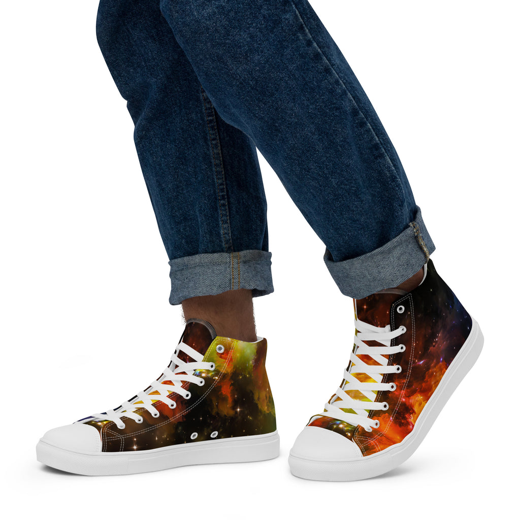 I Need Some Space - Men’s high top canvas shoes Mens High Top Shoes Outside Australia Printed Offshore