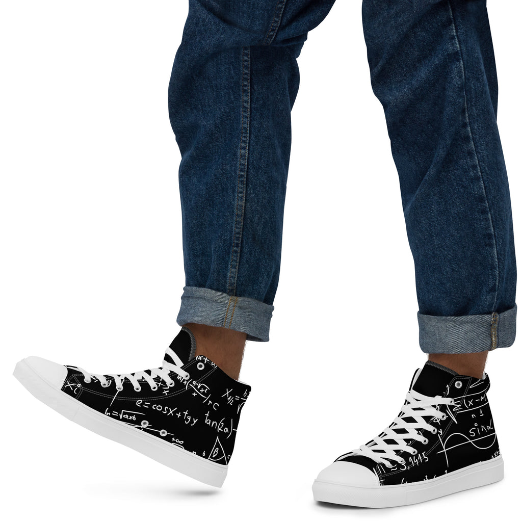 Equations - Men’s high top canvas shoes Mens High Top Shoes Outside Australia Printed Offshore
