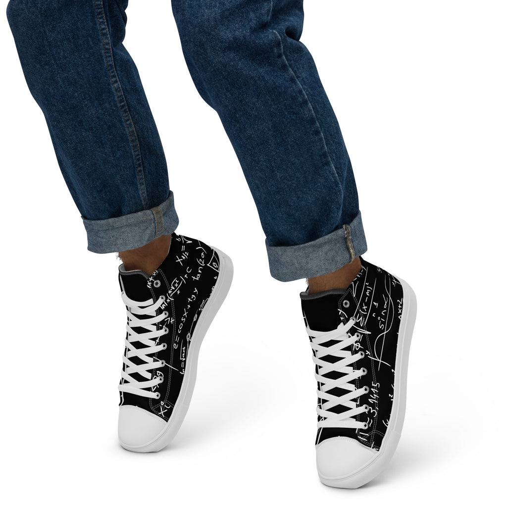 Equations - Men’s high top canvas shoes Mens High Top Shoes Outside Australia Printed Offshore