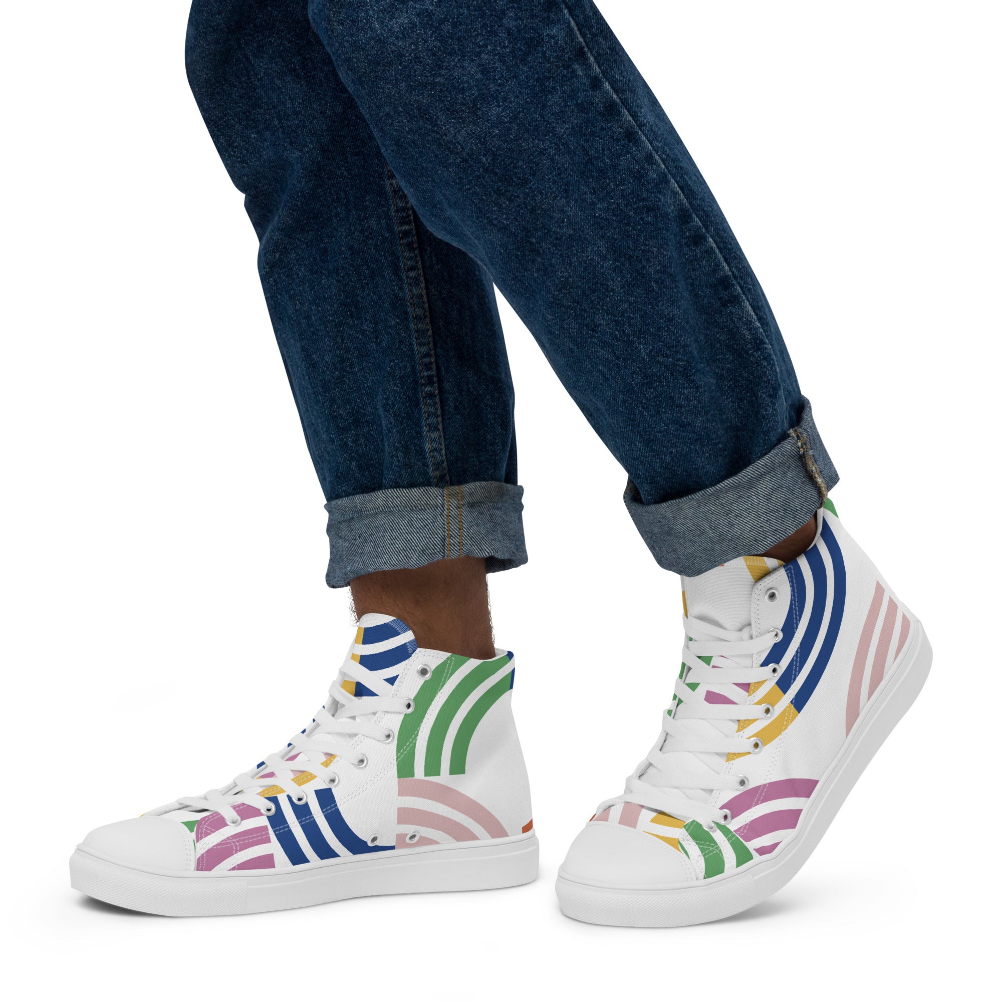 Arcs - Men’s high top canvas shoes Mens High Top Shoes Outside Australia Printed Offshore