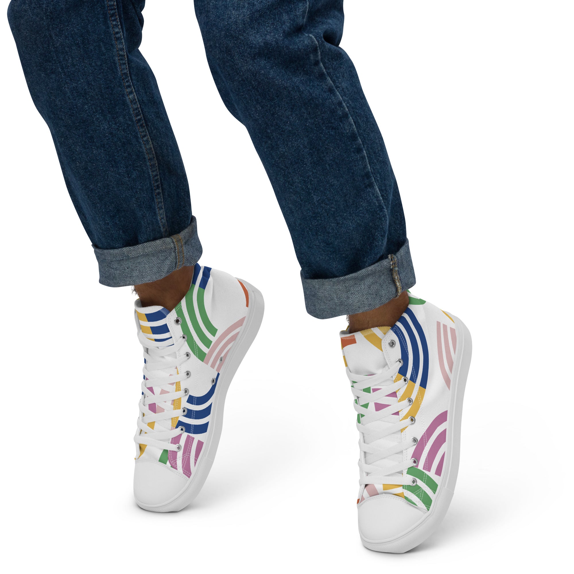 Arcs - Men’s high top canvas shoes Mens High Top Shoes Outside Australia Printed Offshore