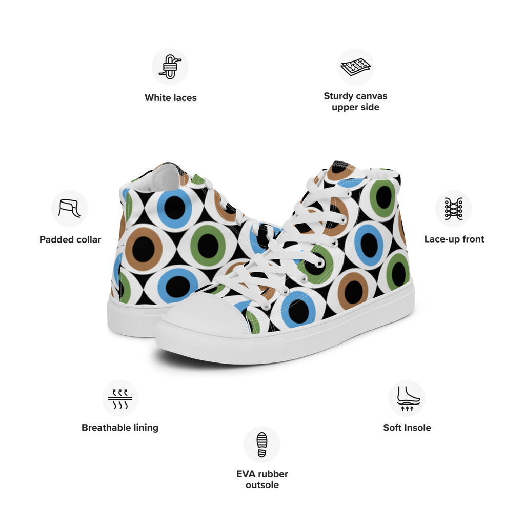 Eye See - Men’s high top canvas shoes Mens High Top Shoes Printed Offshore