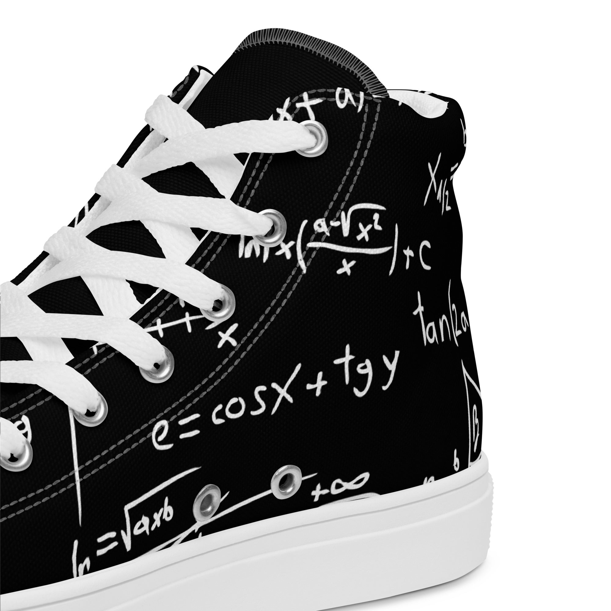 Equations - Men’s high top canvas shoes Mens High Top Shoes Outside Australia Printed Offshore