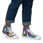 Hungry Circles - Men’s high top canvas shoes 13 Mens High Top Shoes Outside Australia Printed Offshore