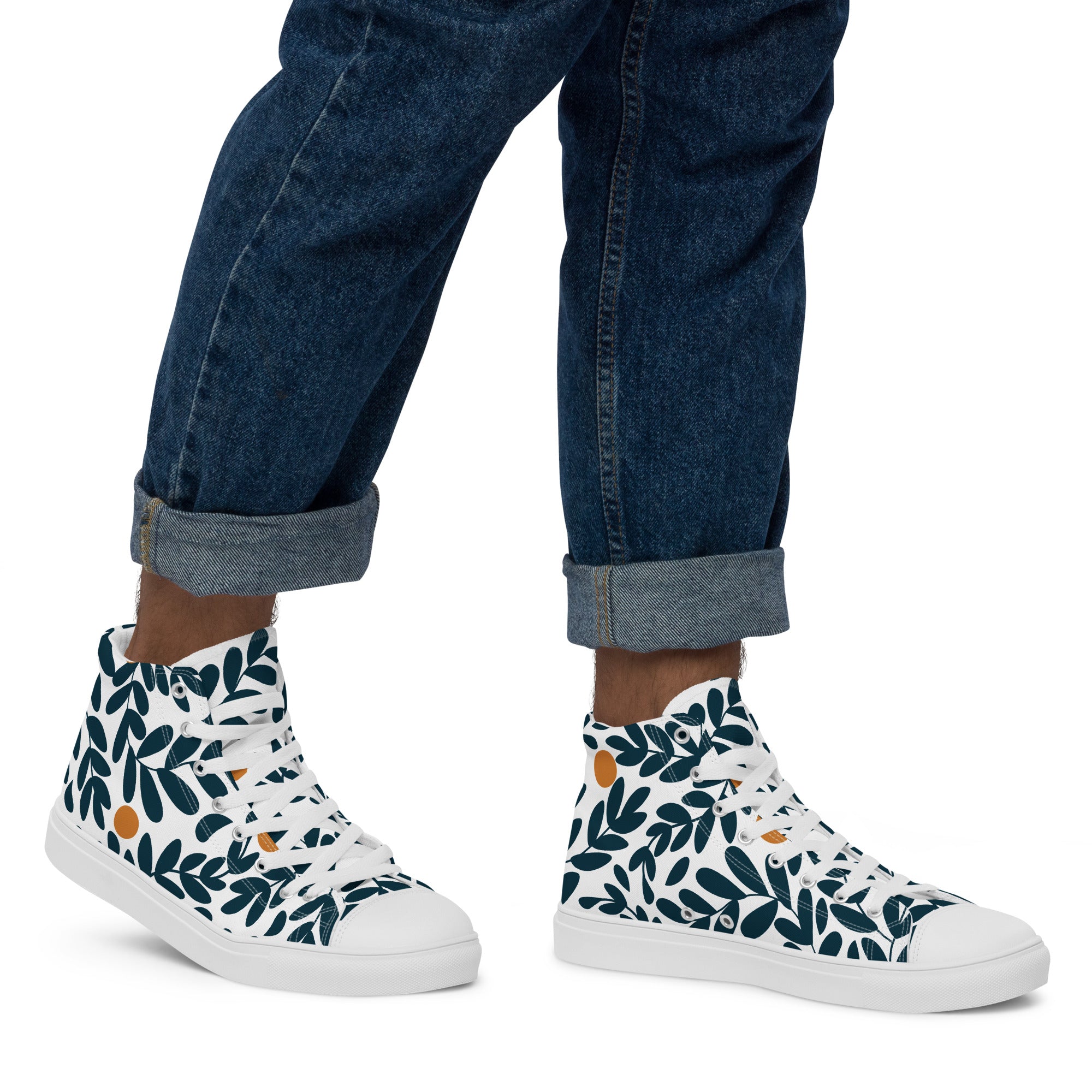 Foliage - Men’s high top canvas shoes Mens High Top Shoes Outside Australia Printed Offshore