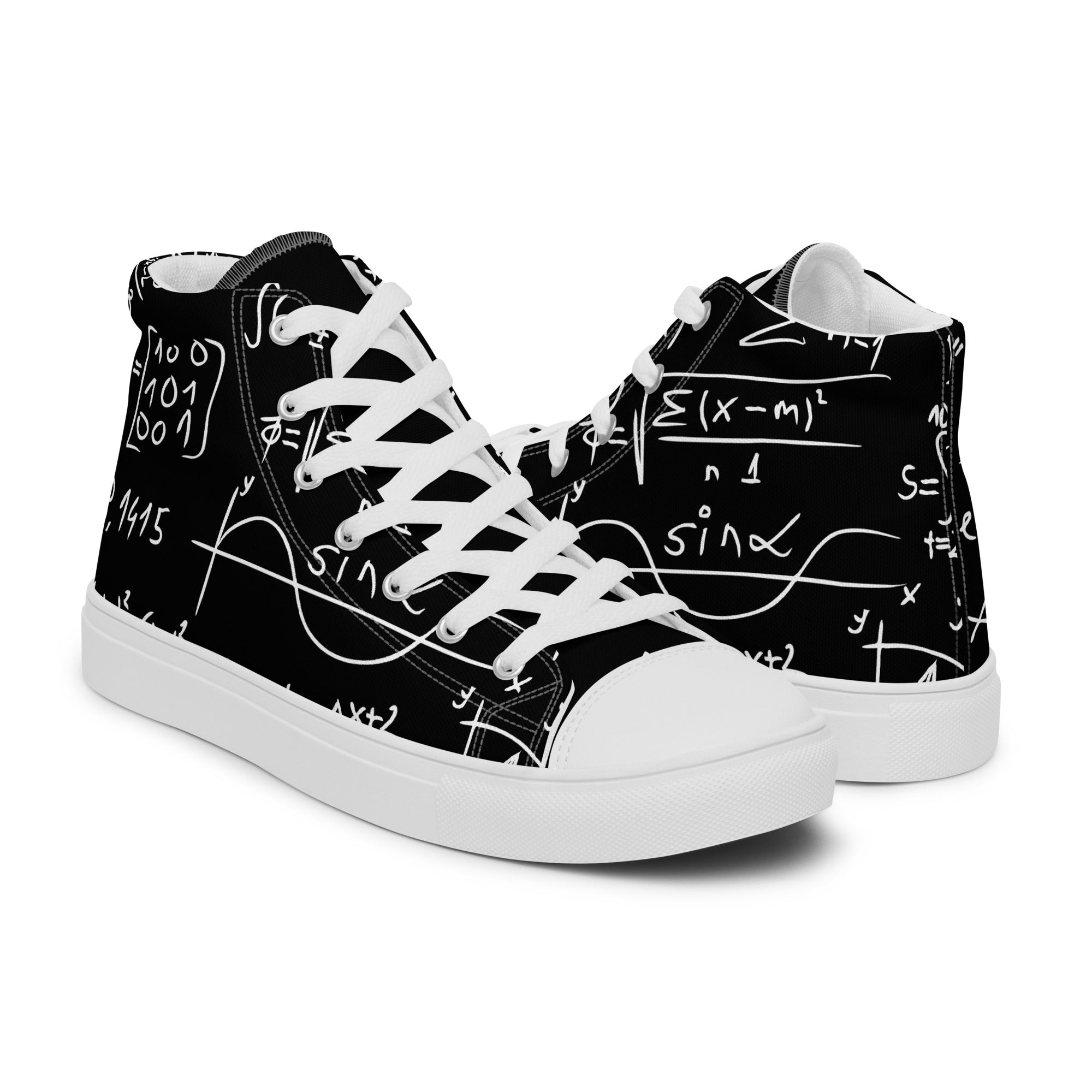 Equations - Men’s high top canvas shoes Mens High Top Shoes Outside Australia Printed Offshore