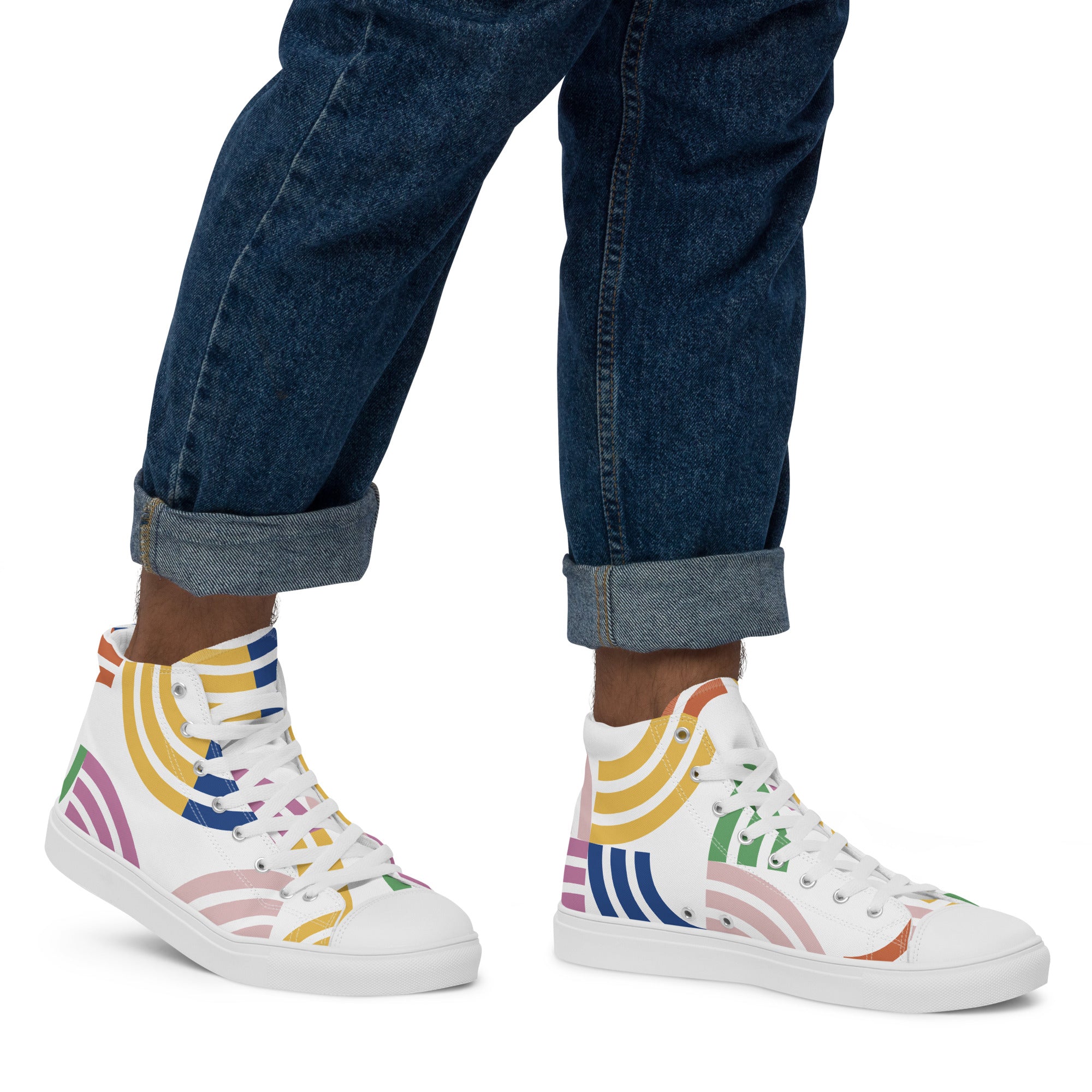 Arcs - Men’s high top canvas shoes Mens High Top Shoes Outside Australia Printed Offshore
