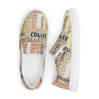 Coffee - Men’s slip-on canvas shoes Mens Slip On Shoes Coffee Printed Offshore