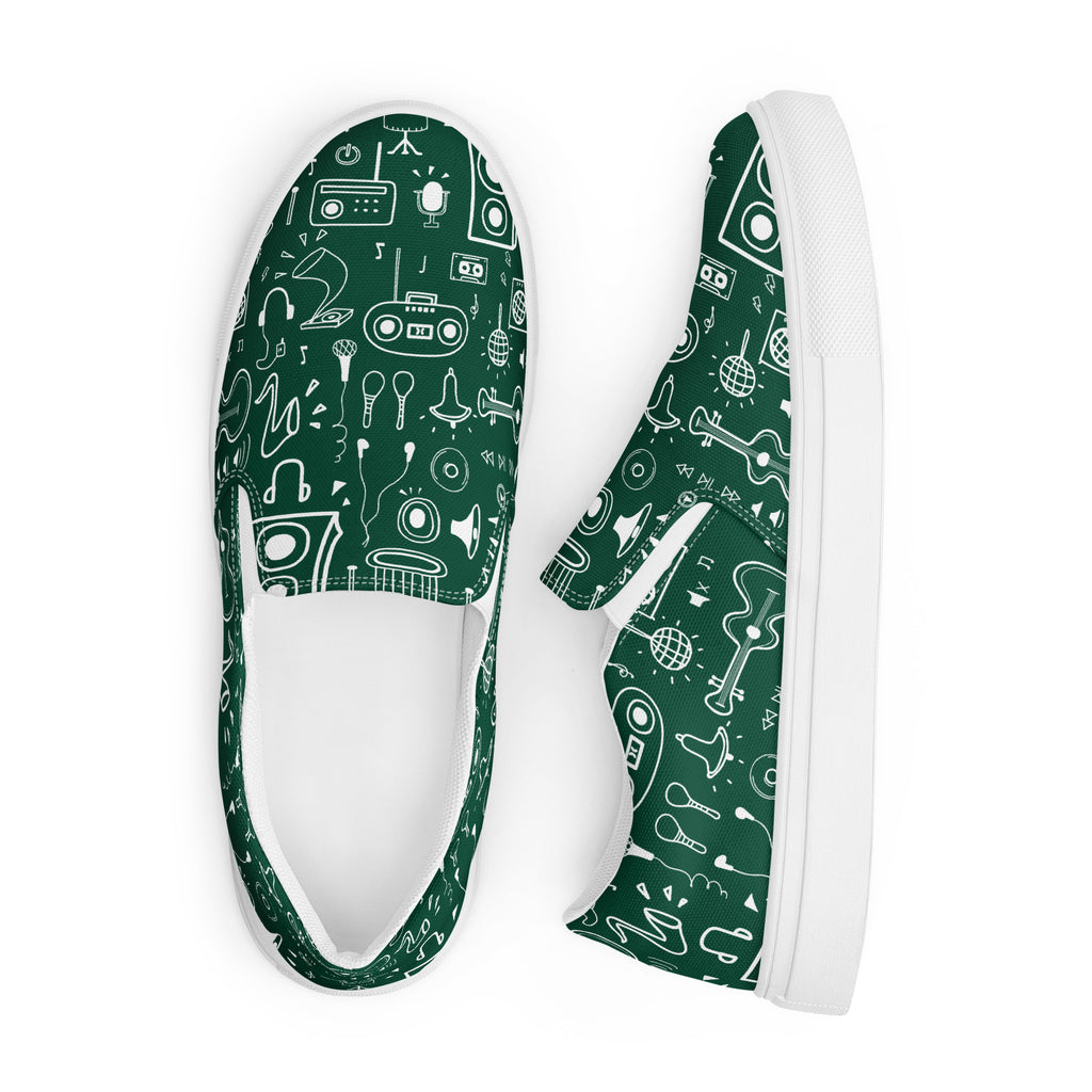 All The Music - Men’s slip-on canvas shoes Mens Slip On Shoes music Printed Offshore