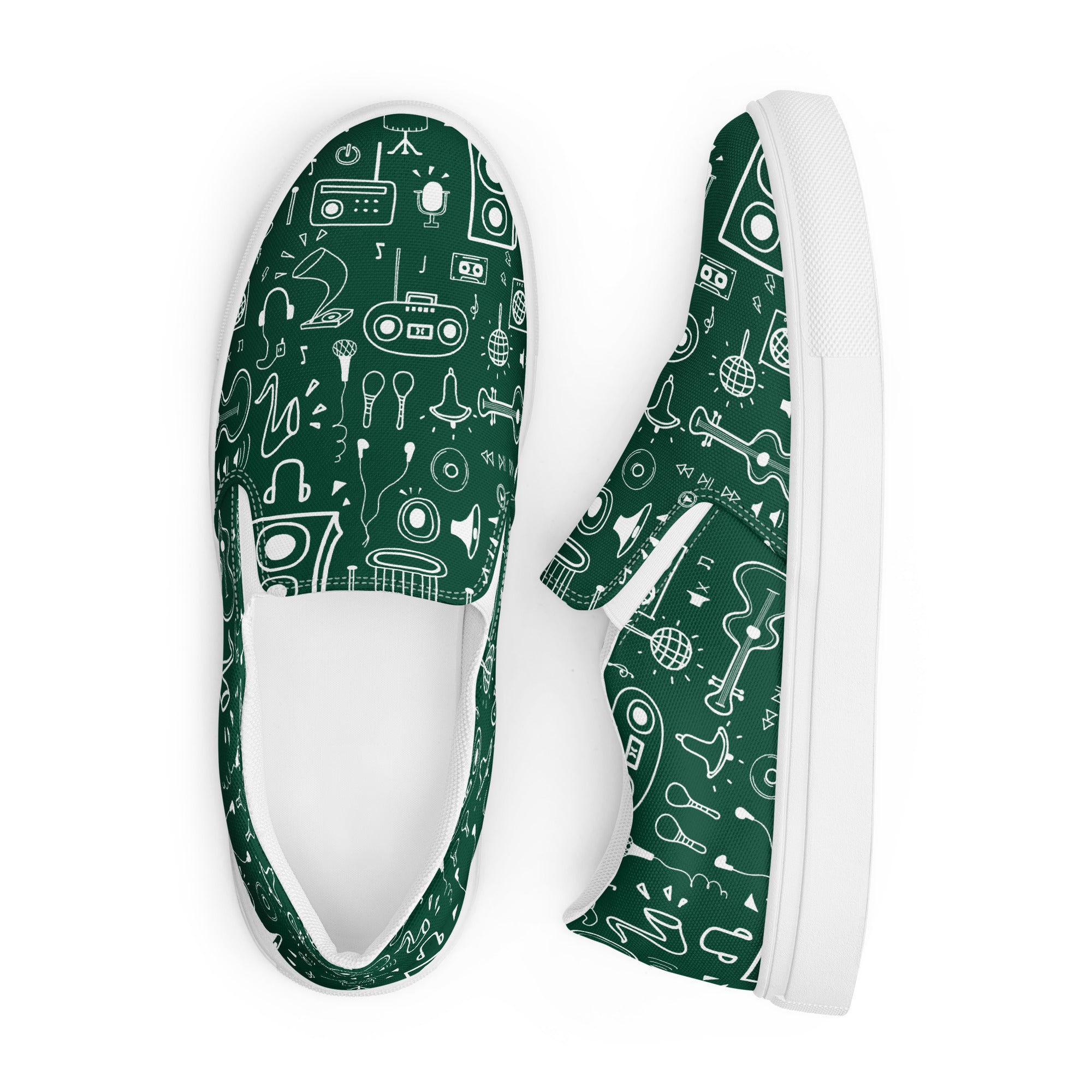 All The Music - Men’s slip-on canvas shoes Mens Slip On Shoes music Printed Offshore