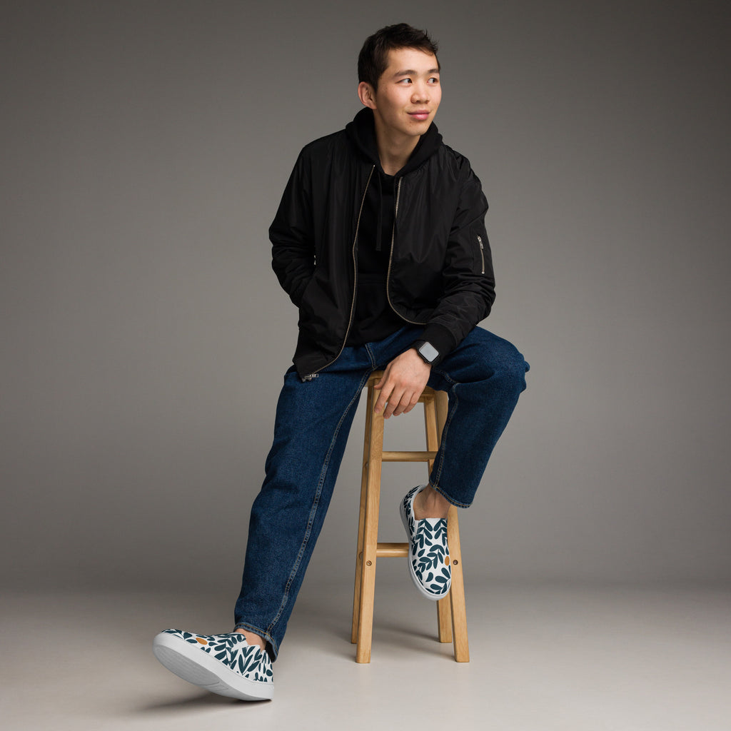 Foliage - Men’s slip-on canvas shoes Mens Slip On Shoes Printed Offshore