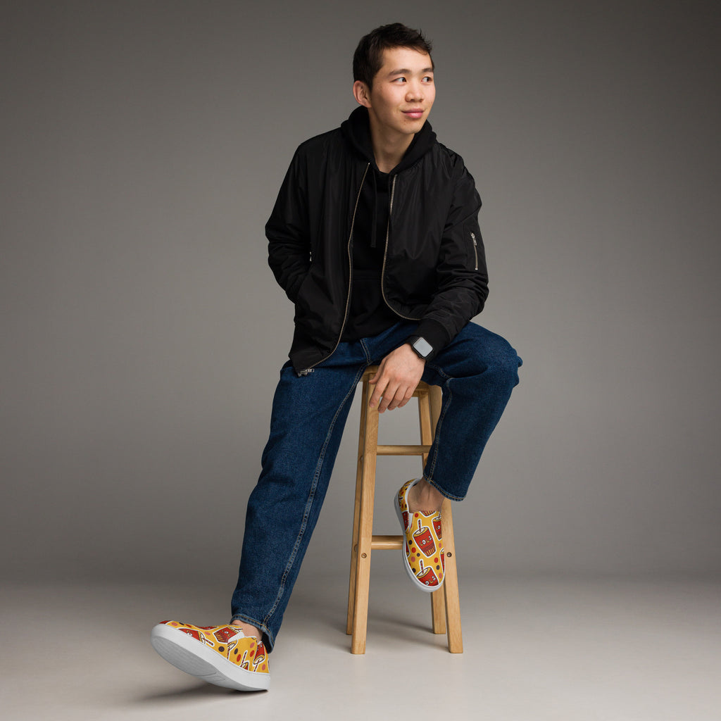 Cola - Men’s slip-on canvas shoes Mens Slip On Shoes Printed Offshore