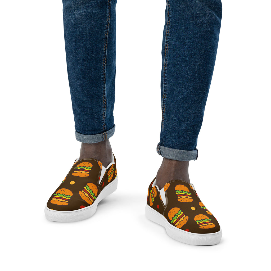 Burgers - Men’s slip-on canvas shoes Mens Slip On Shoes Printed Offshore