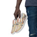 Coffee - Men’s slip-on canvas shoes Mens Slip On Shoes Coffee Printed Offshore