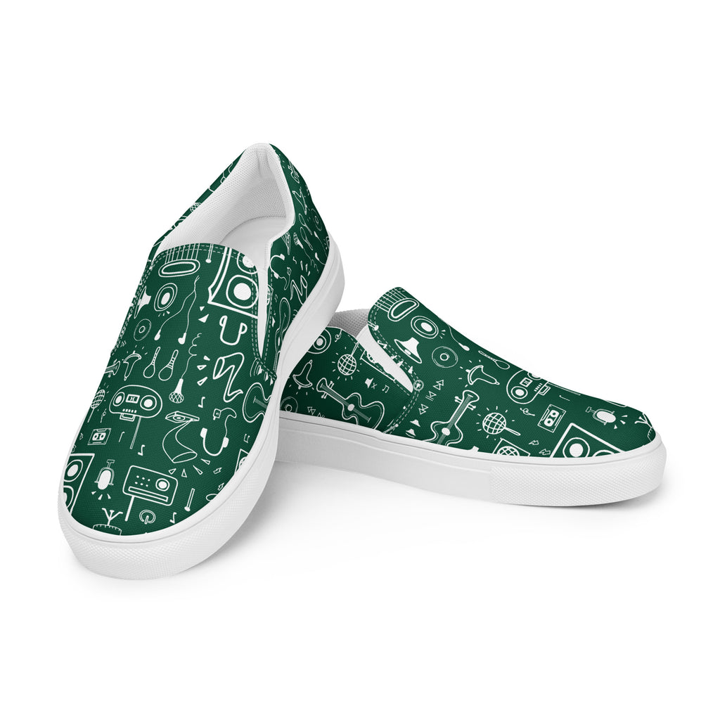All The Music - Men’s slip-on canvas shoes Mens Slip On Shoes music Printed Offshore