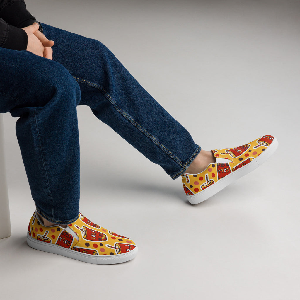 Cola - Men’s slip-on canvas shoes 13 Mens Slip On Shoes Printed Offshore