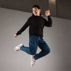 Pink Geometric - Men’s slip-on canvas shoes Mens Slip On Shoes Printed Offshore