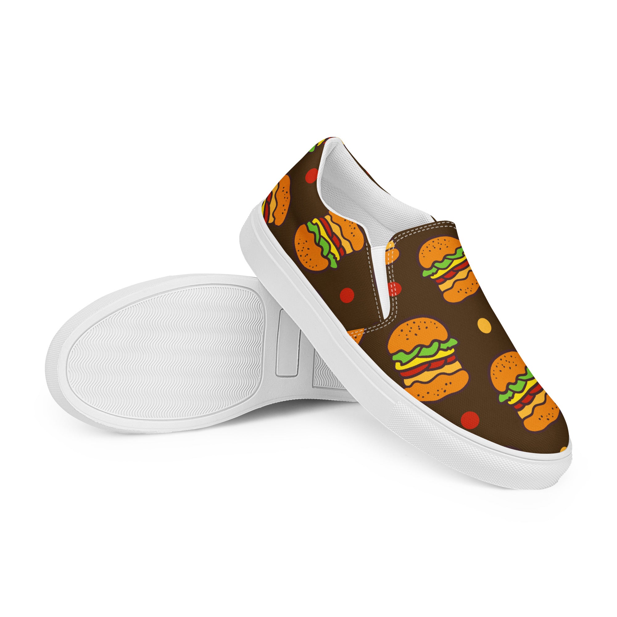 Burgers - Men’s slip-on canvas shoes Mens Slip On Shoes Printed Offshore
