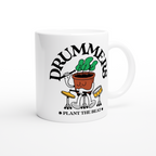 Drummers - White 11oz Ceramic Mug White 11oz Mug Globally Fulfilled Music