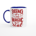 Science, It's Like Magic But Real White 11oz Ceramic Mug with Colour Inside ceramic blue Colour 11oz Mug Globally Fulfilled Science