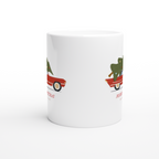 Christmas Car - White 11oz Ceramic Mug Christmas Mug Globally Fulfilled