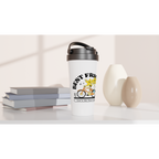 Best Friends - White 15oz Stainless Steel Travel Mug Travel Mug Globally Fulfilled Retro