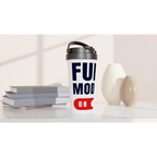 Fun Mode On - White 15oz Stainless Steel Travel Mug Travel Mug Funny Globally Fulfilled