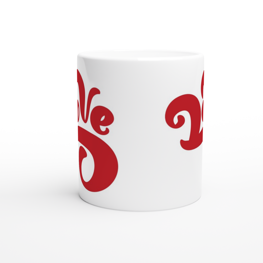 Love - White 11oz Ceramic Mug White 11oz Mug Globally Fulfilled Love