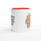 So Many Books, So Little Time - White 11oz Ceramic Mug with Colour Inside Colour 11oz Mug Globally Fulfilled Reading