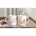 Music Notes - White 11oz Ceramic Mug White 11oz Ceramic Mug White 11oz Mug Globally Fulfilled Music