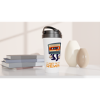 It Might Be Time To Rewind - White 15oz Stainless Steel Travel Mug Travel Mug Globally Fulfilled Music Retro