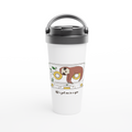 Cassette, Life's Got Me In A Spin - White 15oz Stainless Steel Travel Mug Default Title Travel Mug animal Globally Fulfilled Music Retro