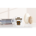 Say Cheese, Retro Camera - White 11oz Ceramic Mug White 11oz Mug Globally Fulfilled Retro Tech