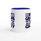 Best Grandpa In The Galaxy - White 11oz Ceramic Mug with Colour Inside Colour 11oz Mug Dad Globally Fulfilled