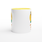 Take Your Time, Have A Coffee - White 11oz Ceramic Mug with Colour Inside Colour 11oz Mug Coffee Globally Fulfilled
