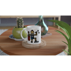 Rock And Roll - White 11oz Ceramic Mug White 11oz Mug Globally Fulfilled Music